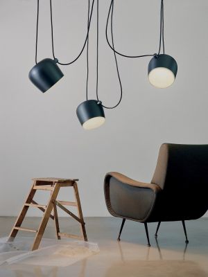 Aim 3-er Set Pendant light  SILVER LIGHT ANODISED Flos SINGLE PIECES